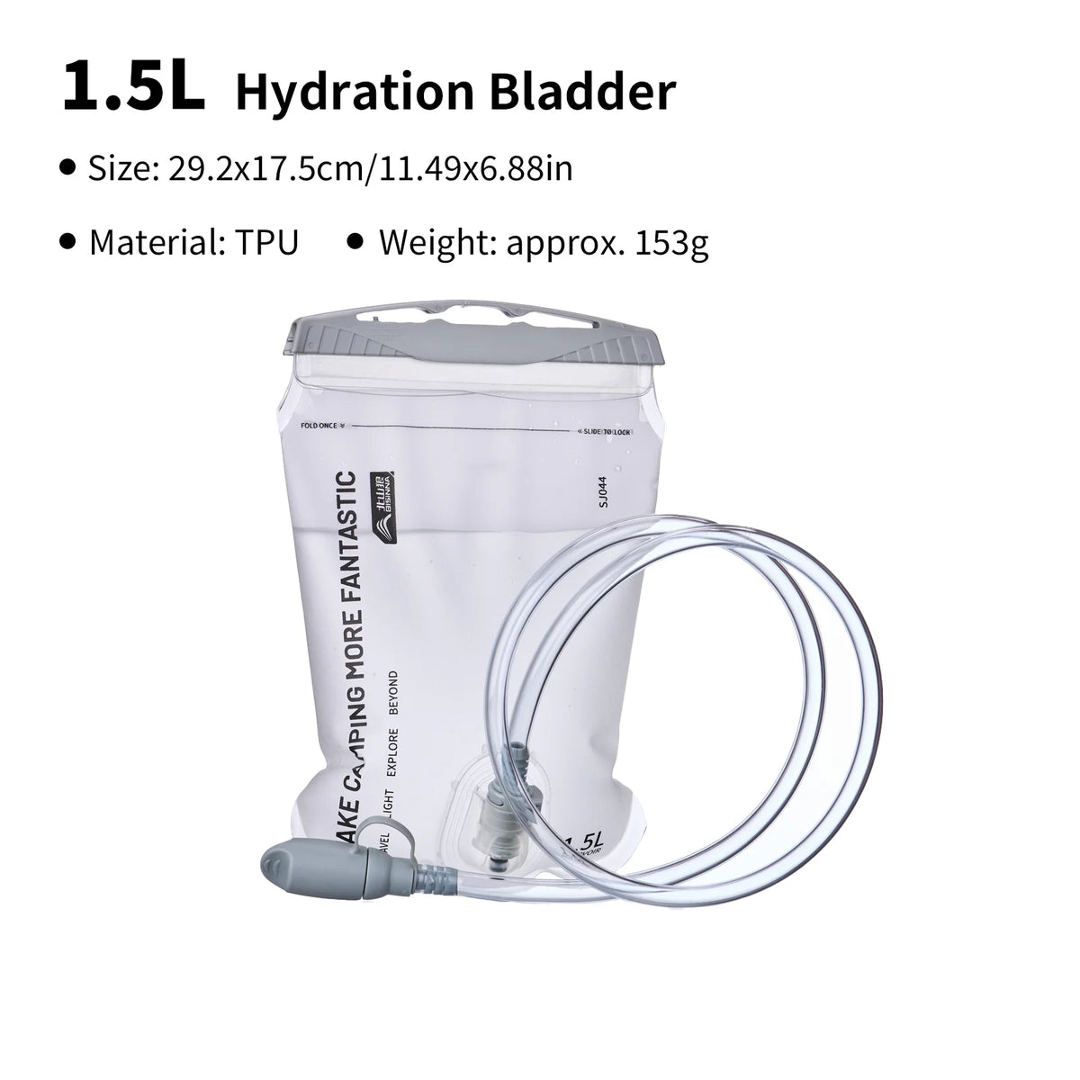 BISINNA Outdoor Hydration Bladder Hiking 1L 1.5L 2L Portable Water Reservoir TPU Thickened Running Cycling Water Bladder