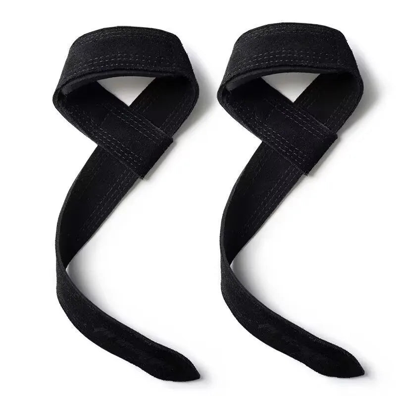 4mm Cowhide Weight lifting Wrist Straps Fitness Bodybuilding Training Gym lifting straps NonSlip Gym Grip Deadlift Pull-up
