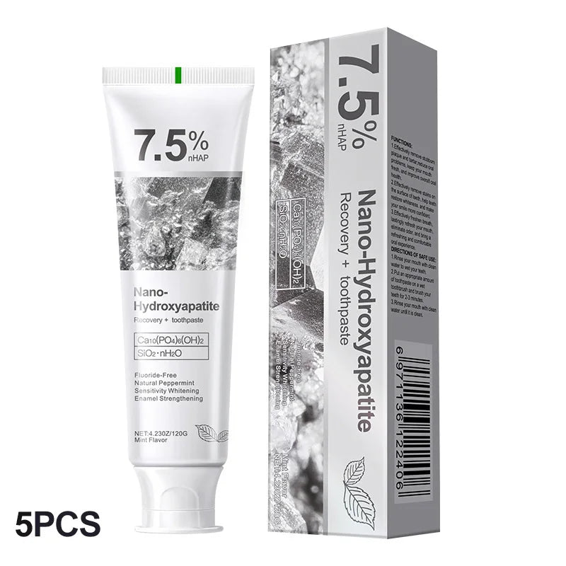 1/3/5pcs Hydroxyapatite Toothpaste,Gentle Mint,Breath Refreshing Whitening Toothpaste,Stain Removal Tooth Paste,Oral Care