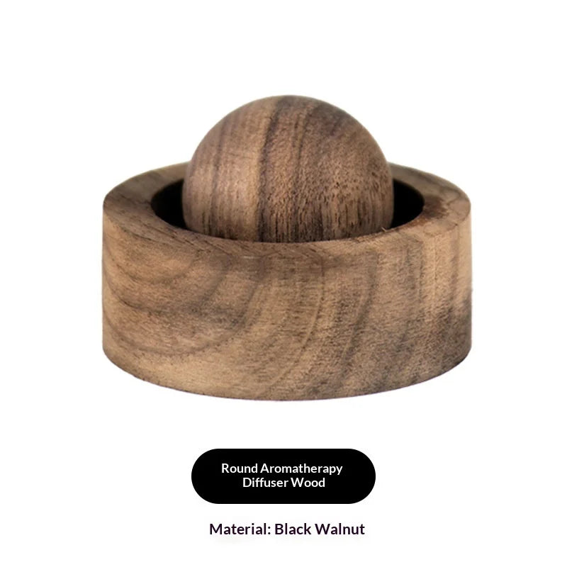 Car & Home Essential Oil Diffuser - Made of Wood Mini Cute Natural Fragrance Diffuser Suitable for Bedroom Living Room Bathroom