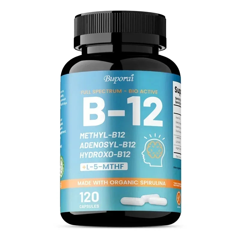 Vitamin B12 - Benefits Brain and Heart Function, Boosts Metabolism, Supports Memory and Learning, Helps Boost Natural Energy
