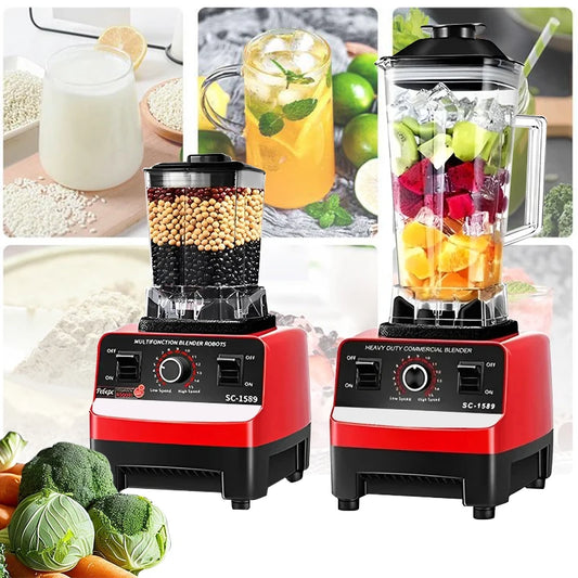 2000W 2 in 1 Durable Blender Fixed Blender Suitable for Food Processing Machines Ice Cream Smoothies Suitable for Kitchen Juicer