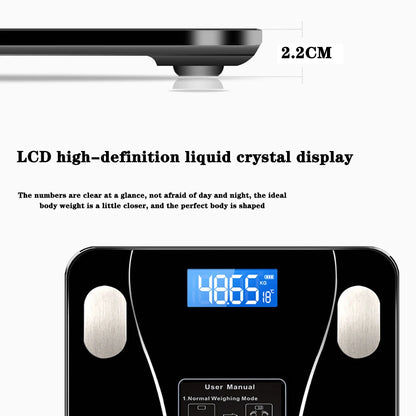 Digital Body Weight Scale Smart Wireless Fat Scale Bathroom Weight Scales for Body Composition Analyzer with Smartphone App