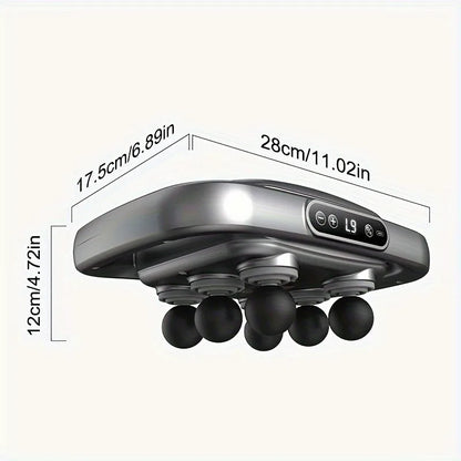 6-Head Deep Tissue Massage Gun, 9 Modes 9 Speeds, Muscle Relaxation, 2000mAh Rechargeable Quiet Motor