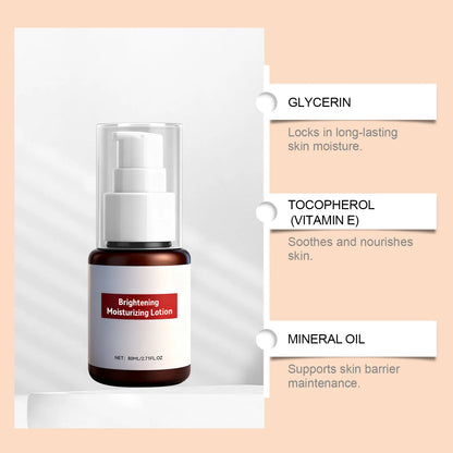Brightening Moisturizing Lotion with Vitamin E Hydrating Glow-Boosting Face Cream Soothing Dark Spots Remover for Dull Dry Skin