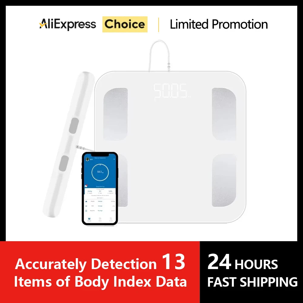 8 Electrodes Smart Scales Smart Body Composition Scale  Bioimpedance Scale Body Fat Body Weight Balance Scale