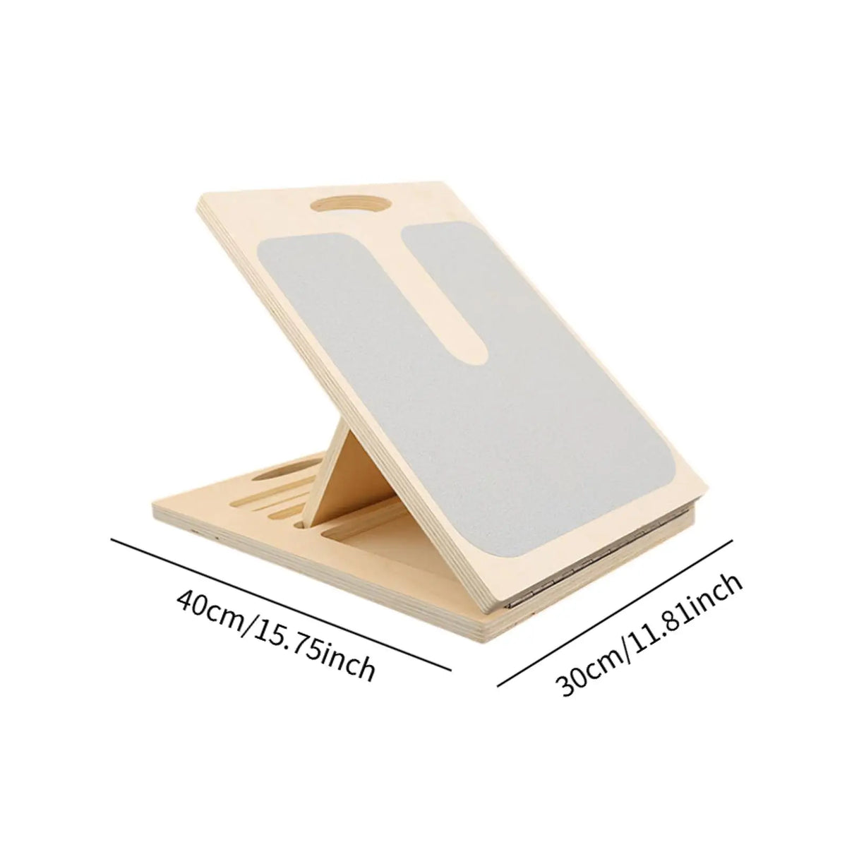Wooden Slant Board Calf Stretcher Foldable Nonslip Leg Stretch Ankle Exercise Training Equipment for Muscle Building Home Gym
