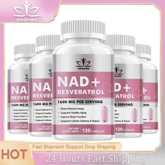 NAD+Resveratrol Supplements NAD+Anti Aging and Natural Cell Regeneration Resistant to Envelope and Soluble Caps
