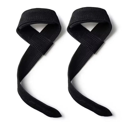 4mm Cowhide Weight lifting Wrist Straps Fitness Bodybuilding Training Gym lifting straps NonSlip Gym Grip Deadlift Pull-up