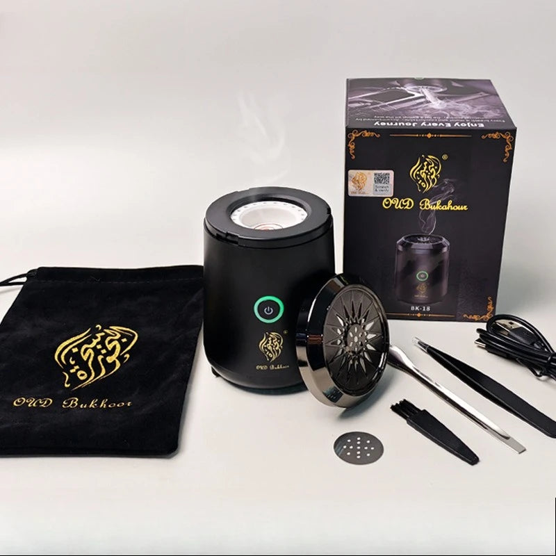 Black BK-18 Aromatherapy Machine Gift Box Set Mini Portable Home Indoor Car Essential Oils/Incense Materials Fragrance Burners