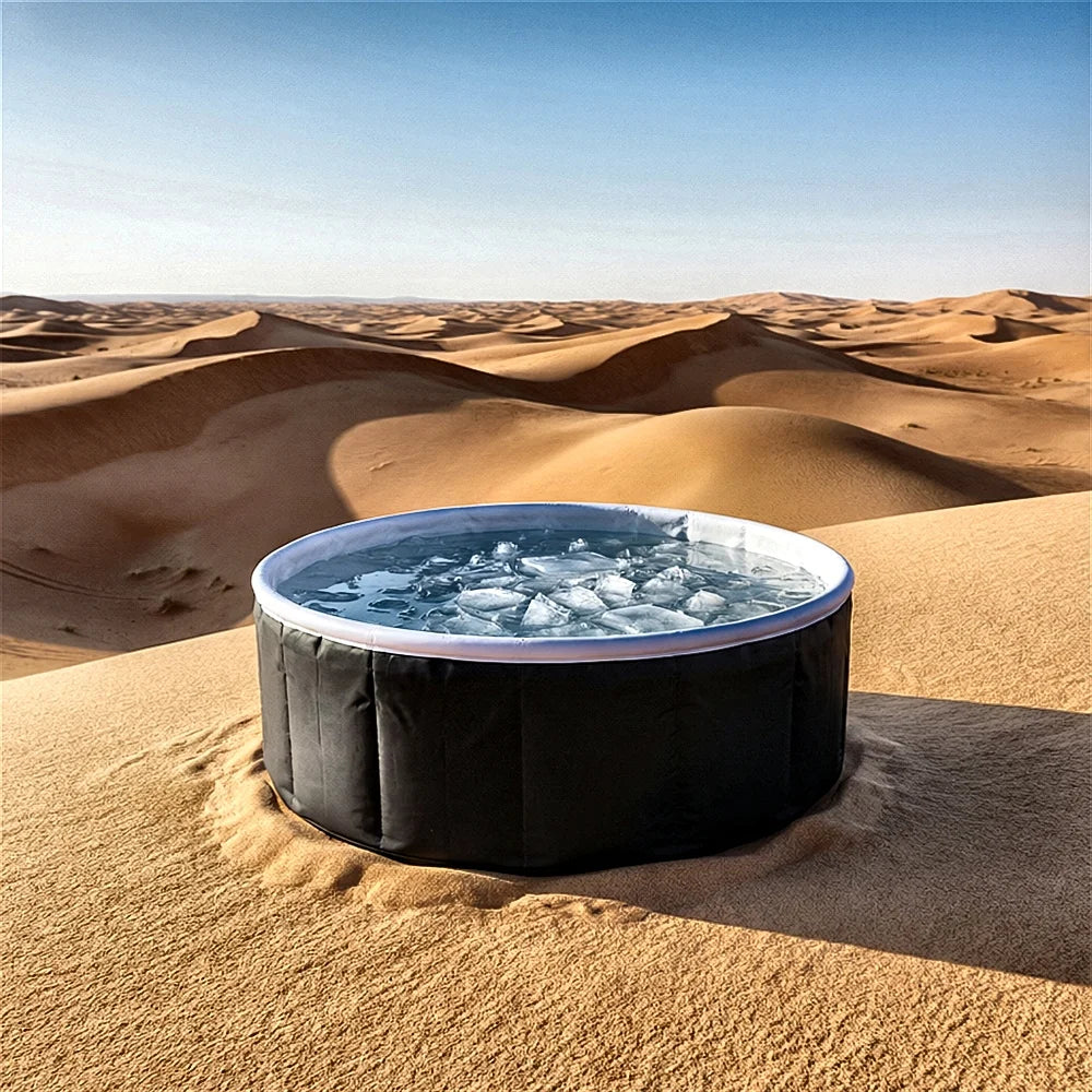 MAYZANEN Ice Bath Portable Collapsible Bathtub Thicken Large Adult Inflatable Bath Bucket Outdoor Water Therapy Cold Plunge Tub