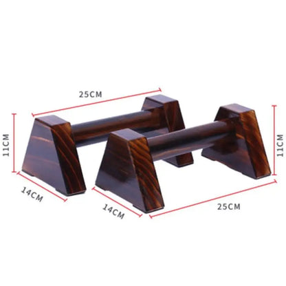 25cm/50cm Push Up Stand with 1 Pair of Wooden Push Up Poles and Anti Slip Base for Home Exercise Equipment Strength Training