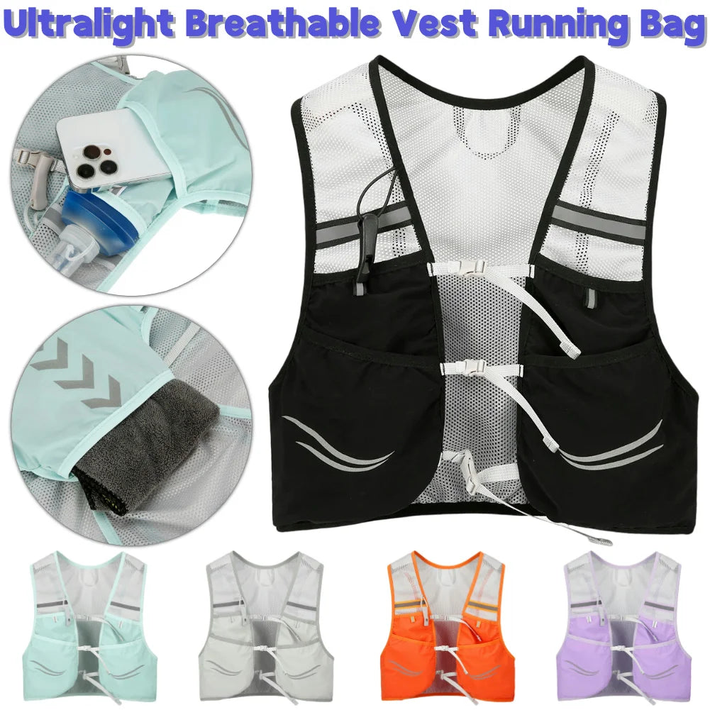 Hydration Jogging Vest Ultralight Breathable Hydration Vest Running Bag Running Race Hydration Vest for Cycling Marathon Hiking