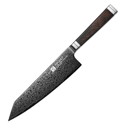 XINZUO Professional 1-5 Piece Damascus Knife Set Original Design Black Titanium Plating Blade And Classic Japanese Handle