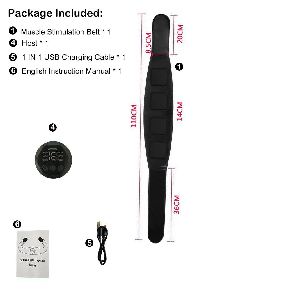 EMS intelligent fitness belt set, body shaping and weight reducing abdominal patch, fitness equipment, abdominal equipment set