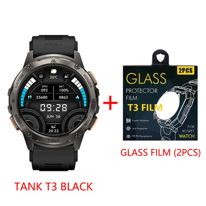 [Hot Selling] KOSPET TANK T3 Smart Watch For Men with Call and Text Digital Fitness Watches AMOLED AI Voice AOD BluetoothTracker