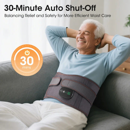 Electric Waist Massager Belt with Controller 5000mAh Vibration Red Light Warm Compress Heating Lumbar Support Belt for Women Men