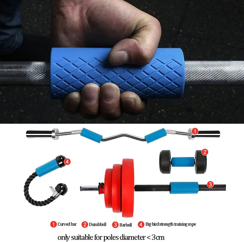 Grip Fat Bar Dumbbell Fat Barbell Grip Thick Bar Grips for Weightlifting Fitness Bar Handle Silicone Non-Slip Protective Pad