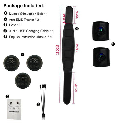 EMS intelligent fitness belt set, body shaping and weight reducing abdominal patch, fitness equipment, abdominal equipment set