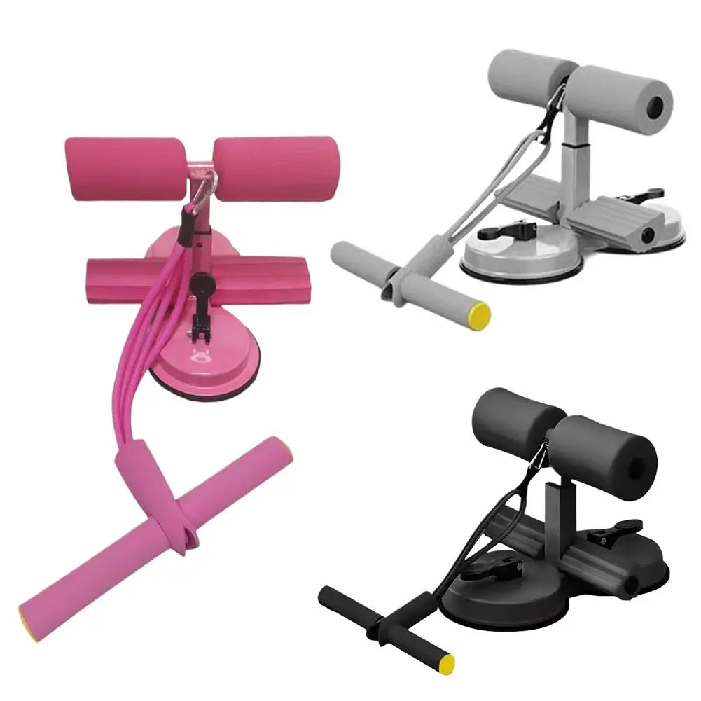 Sit-up Assistant Bar with Resistance Band Indoor Abdominal Core Training Sit-up Foot Holder with Dual Suction Cups Home Gym Exer