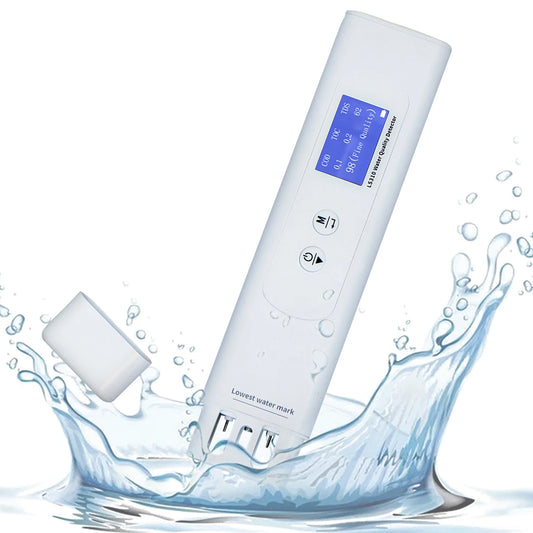 Water Tester, TDS Tester 6 in 1 Professional Digital Water Quality, COD/TOC/TDS/UV275/EC/Temp for Drinking, Tap, Well, Swimming