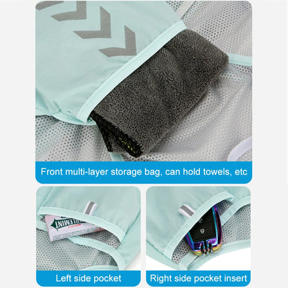 FVXVXV New Running Water Bottle Storage Vest Lightweight Running Vest Reflective Hydration Water Chest Pack With Phone Holder