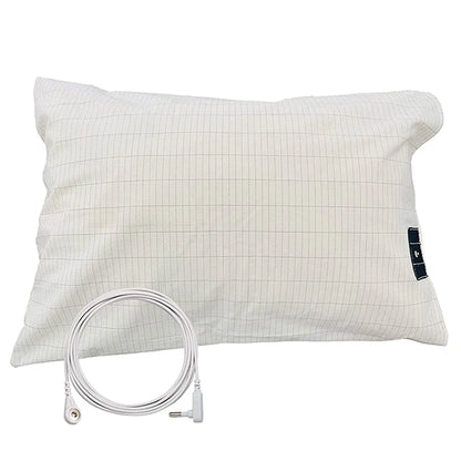 1PCS Grounding Pillowcase Earthing Pillowcase with Cord 95% Cotton And 5% Soft Silver Thread for Healing Sleep Nature Wellness