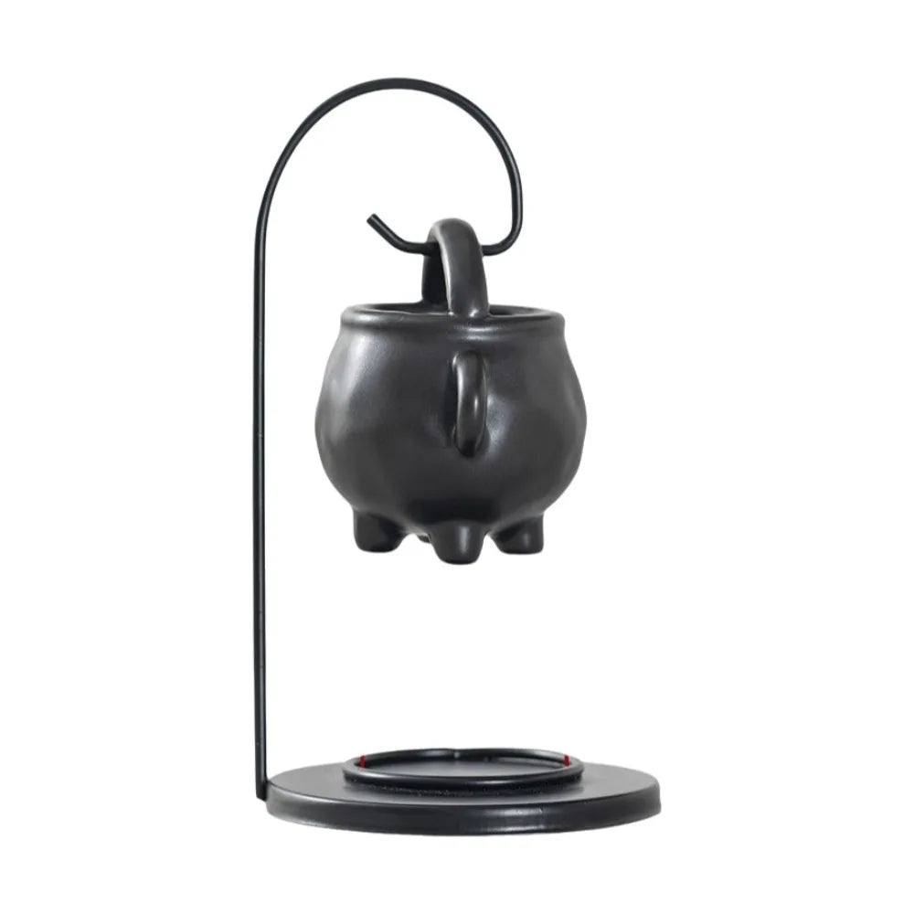 Creative Multi-functional Aromatherapy Burner Decorative Handmade Ceramic Oil Diffuser with Iron Hook Aroma Diffuser Yoga