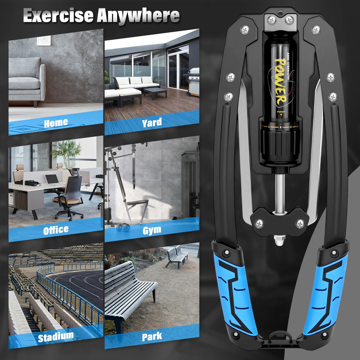Power Twister, Adjustable Hydraulic Resistance 10-200kg, Chest Exerciser for men, Fitness Chest Expander, Arm Exercise Equipment