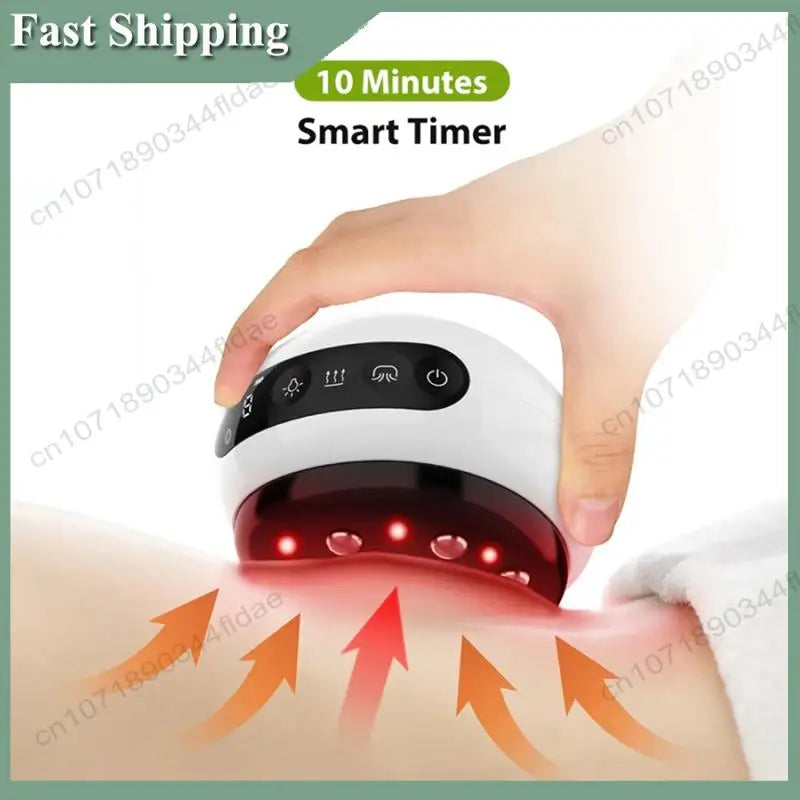 -A94Z Electric Cupping Massage LCD Display Guasha Scraping Vacuum Cans Suction Cup IR Heating Fat Burner