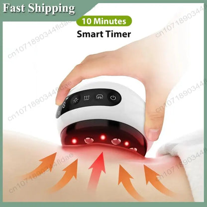 -A94Z Electric Cupping Massage LCD Display Guasha Scraping Vacuum Cans Suction Cup IR Heating Fat Burner