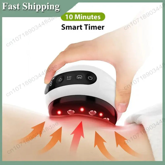 -A94Z Electric Cupping Massage LCD Display Guasha Scraping Vacuum Cans Suction Cup IR Heating Fat Burner