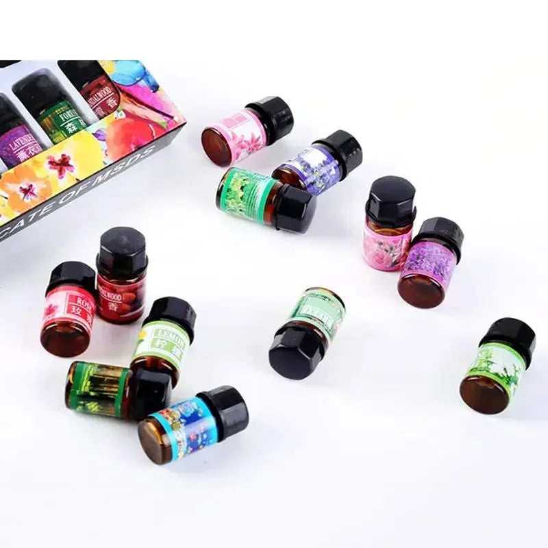 12PCS 3ML Air Freshener Natural Plant Aromatherapy Essential Oil Air Conditioning Perfume Aroma Diffuser Fragrance Humidifier