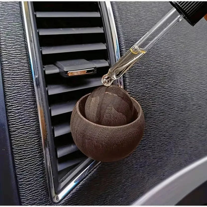 Car Wooden Essential Oil Diffusers-Spherical Design Bedroom Decor Diffuser Car Home Room Fragrance Natural Fragrance Dispersion