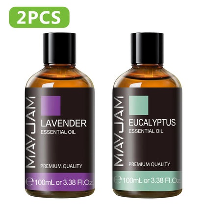 100ML Pure Plant Essential Oil Mint Bergamot Patchouli Citronella Lemongrass Chamomile Cedarwood For Reed Diffuser Humidifier