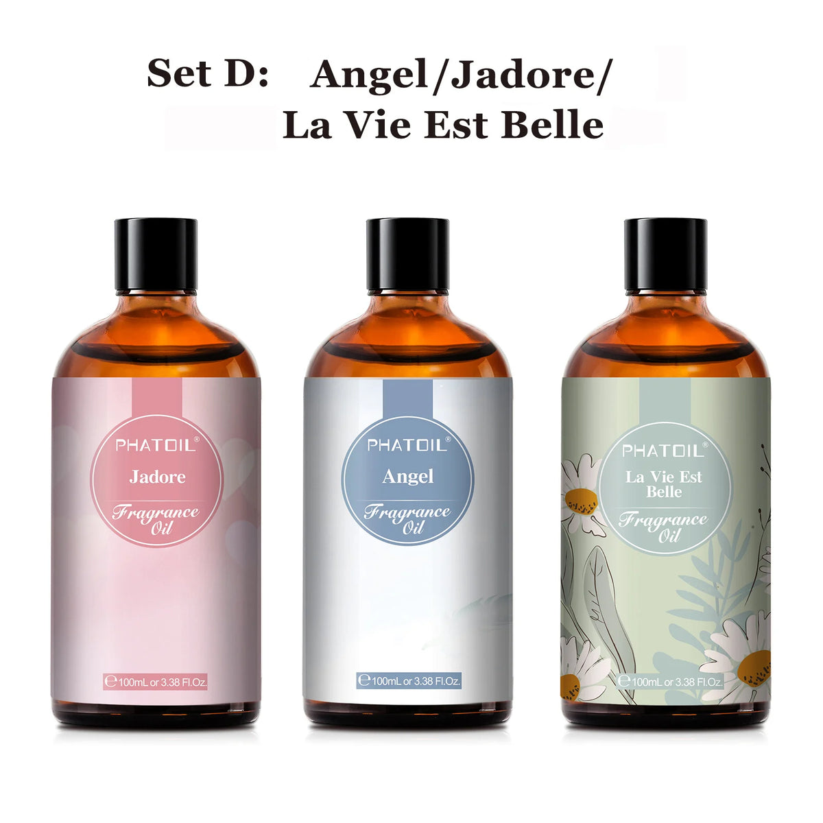 PHATOIL 100ml Fragrance Oil Coconut & Vanilla Bubble Gum Sea Breeze White Musk Aroma Fragrance Oils For Candles Soap Making