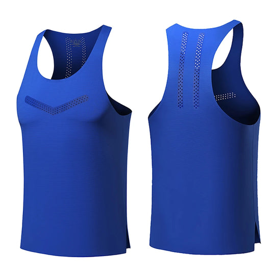 Mens Athletics Tank Top Running Vest Speed Sports Fitness Shirts Guys Athlete Track Field Marathon Sleeveless Clothing Singlets