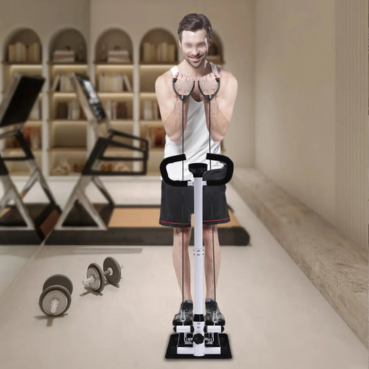 Modern Fitness Stepper with LCD Display Adjustable Resistance Quiet Hydraulic Home Gym Exercise Equipment for Fitness