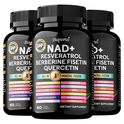 NAD Resveratrol Berberine - Improve Aging, Promotes Cardiovascular Health & Cell Health, Regulate MetabolismSupplement