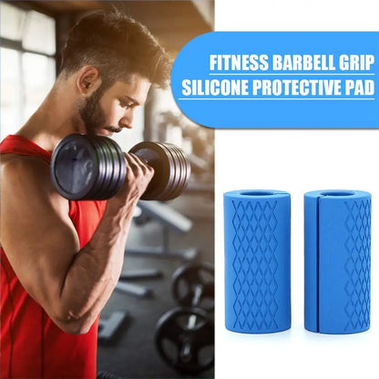 Grip Fat Bar Dumbbell Fat Barbell Grip Thick Bar Grips for Weightlifting Fitness Bar Handle Silicone Non-Slip Protective Pad