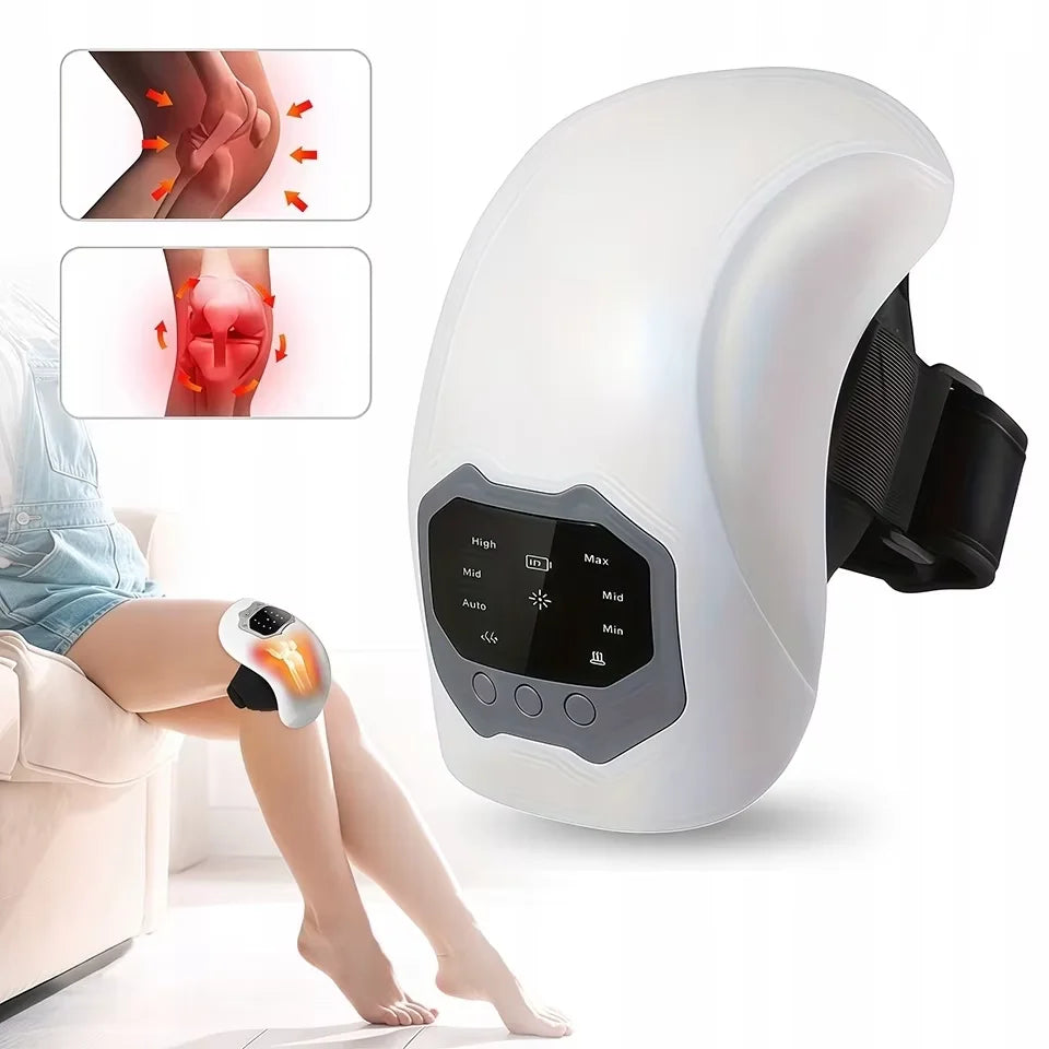Smart Knee Massager Wireless Electric Heating Red Light Therapy Airbag Wrap Knee Massager Hot Compress High Vibration Massager