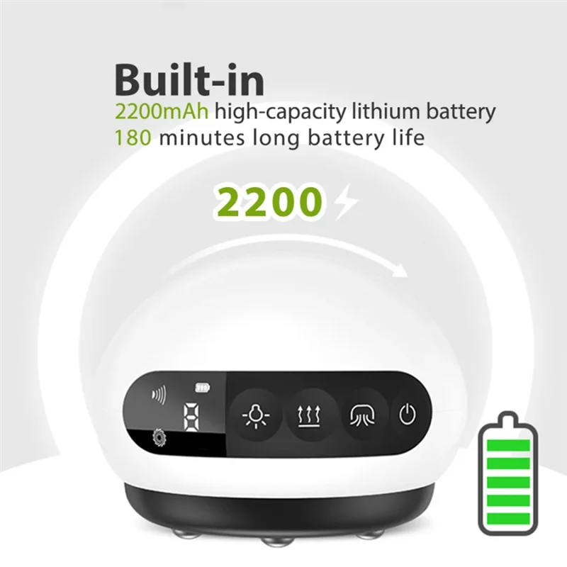 -A94Z Electric Cupping Massage LCD Display Guasha Scraping Vacuum Cans Suction Cup IR Heating Fat Burner