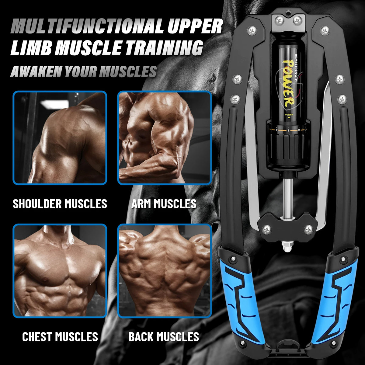 Power Twister, Adjustable Hydraulic Resistance 10-200kg, Chest Exerciser for men, Fitness Chest Expander, Arm Exercise Equipment