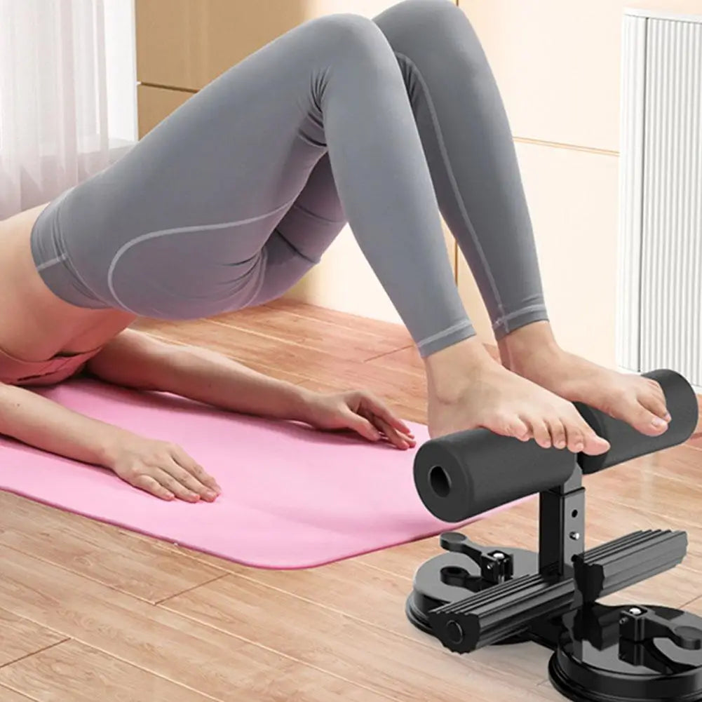 Sit-up Assistant Bar with Resistance Band Indoor Abdominal Core Training Sit-up Foot Holder with Dual Suction Cups Home Gym Exer