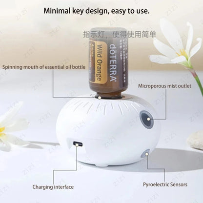Pure Essential Oil Bubble Waterless Aromatherapy Machine Wireless Induction Portable Atomization Aromatherapy Machine
