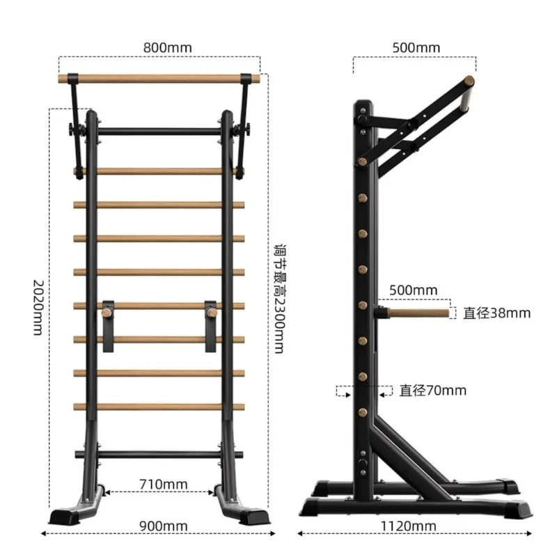 Home Fitness Equipment Rib Frame Horizontal Bar Material Pull-up Rehabilitation Dance Leg Stretches Indoor Exercise Equipment