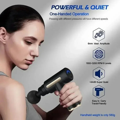 New Portable Fascia Massage Gun Deep Tissue Mini Muscle Massage Gun Lightweight Adjustable Speed Whole Body Massage Equipment
