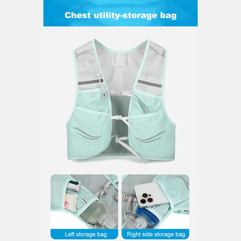 Hydration Jogging Vest Ultralight Breathable Hydration Vest Running Bag Running Race Hydration Vest for Cycling Marathon Hiking