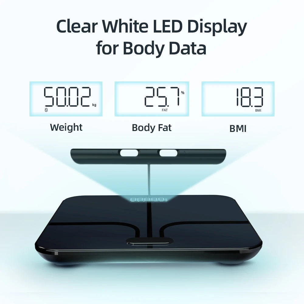 Smart Body Weight Scales 2024 New Body Fat Scale 8 Electrodes Bioimpedance Scale Professional Body Composition Analysis Scale