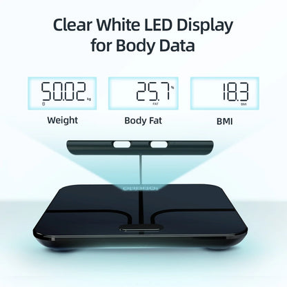 Smart Body Weight Scales 2024 New Body Fat Scale 8 Electrodes Bioimpedance Scale Professional Body Composition Analysis Scale